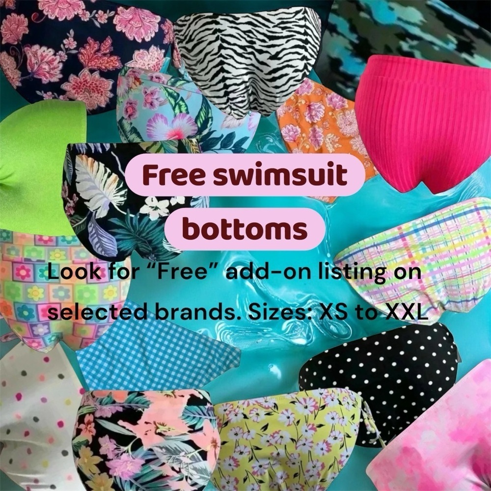 $10 Add-on | Black and White Zebra Print Bikini Top - Picture 5 of 13